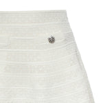 Minigonna in maglia traforata SS26063SK W SELF-PORTRAIT 
