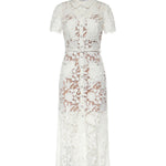 Abito midi in pizzo SS26096M W SELF-PORTRAIT 