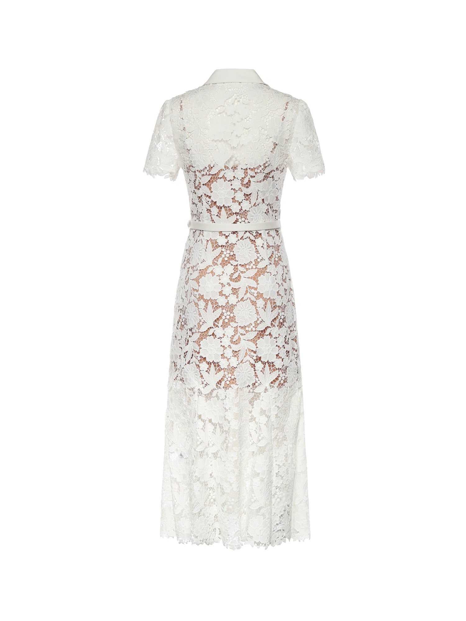 Abito midi in pizzo SS26096M W SELF-PORTRAIT 