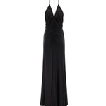 Abito lungo in jersey arricciato SS26161X BL SELF-PORTRAIT 