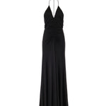 Abito lungo in jersey arricciato SS26161X BL SELF-PORTRAIT 