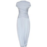 Abito midi con ruches<BR/> SS26167M BL SELF-PORTRAIT 