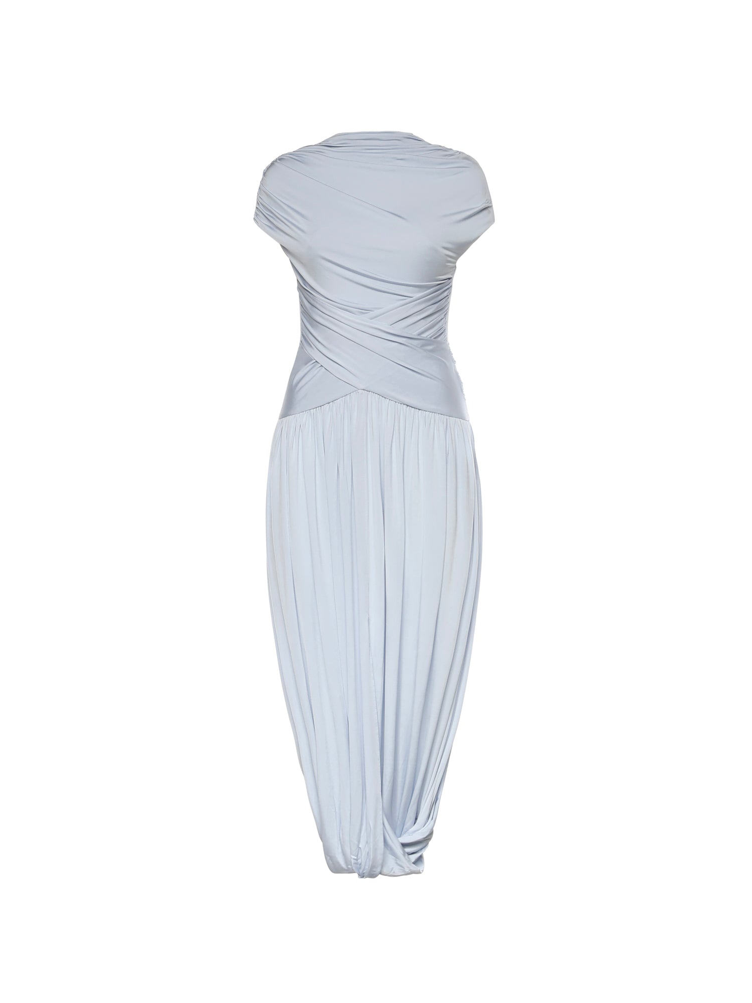 Abito midi con ruches<BR/> SS26167M BL SELF-PORTRAIT 