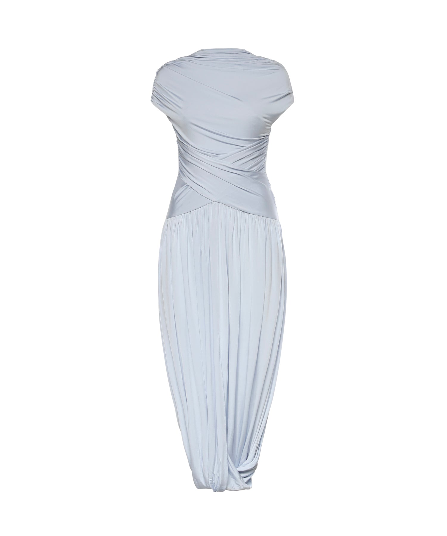 Abito midi con ruches<BR/> SS26167M BL SELF-PORTRAIT 