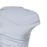 Abito midi con ruches<BR/> SS26167M BL SELF-PORTRAIT 