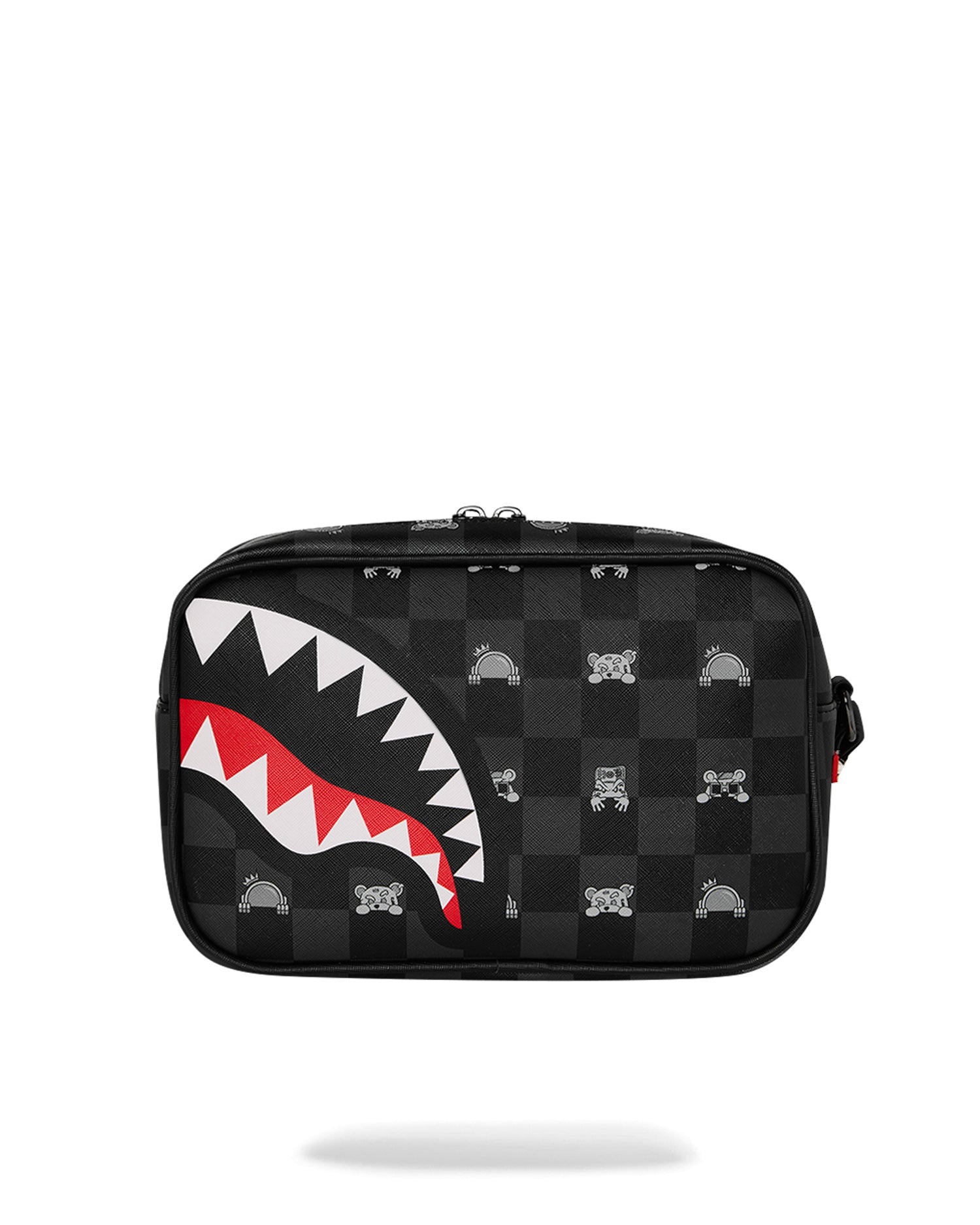 Pouch Gray Peeking Character Check 910B8914NSZ  SPRAYGROUND 