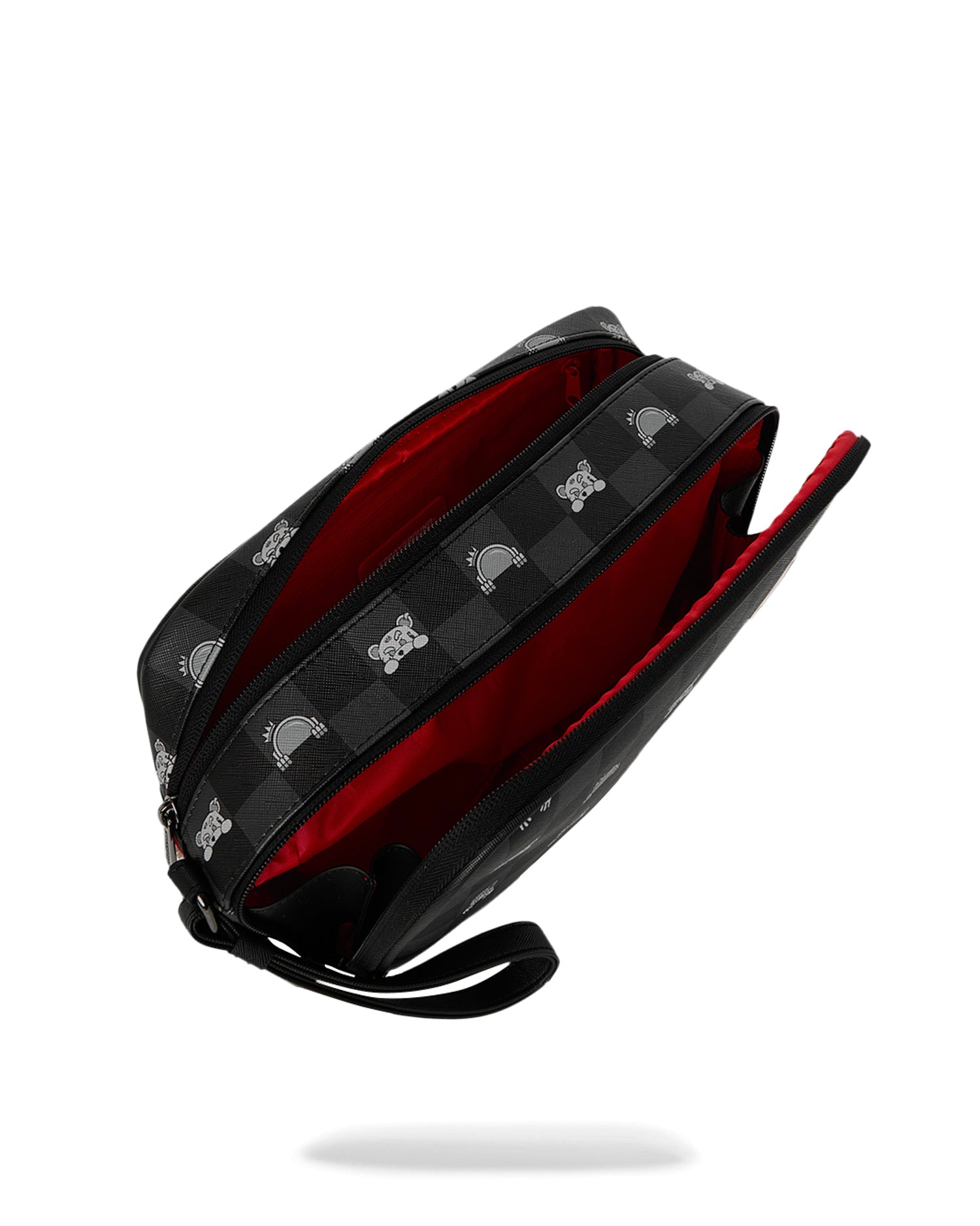 Pouch Gray Peeking Character Check 910B8914NSZ  SPRAYGROUND 