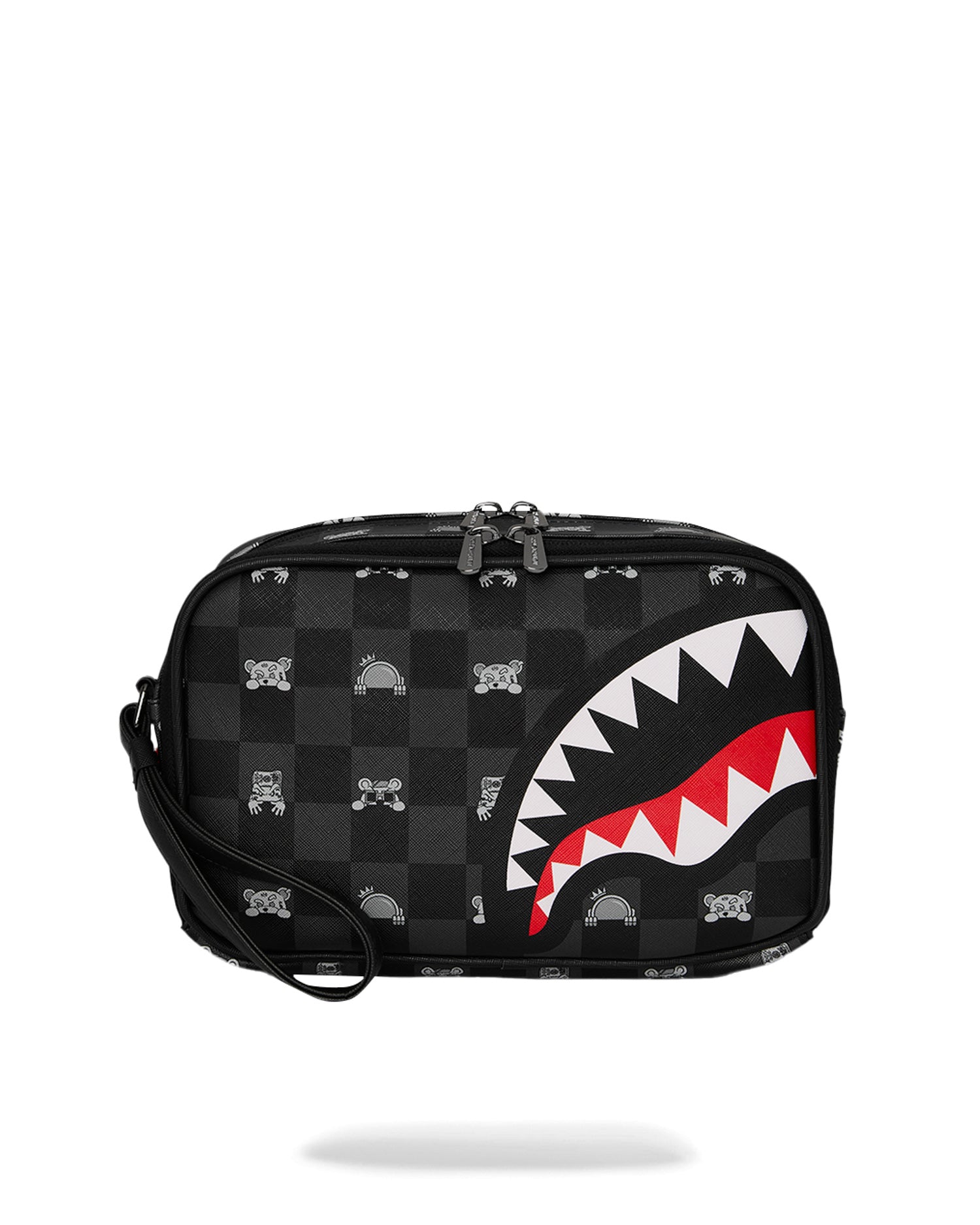 Pouch Gray Peeking Character Check 910B8914NSZ  SPRAYGROUND 