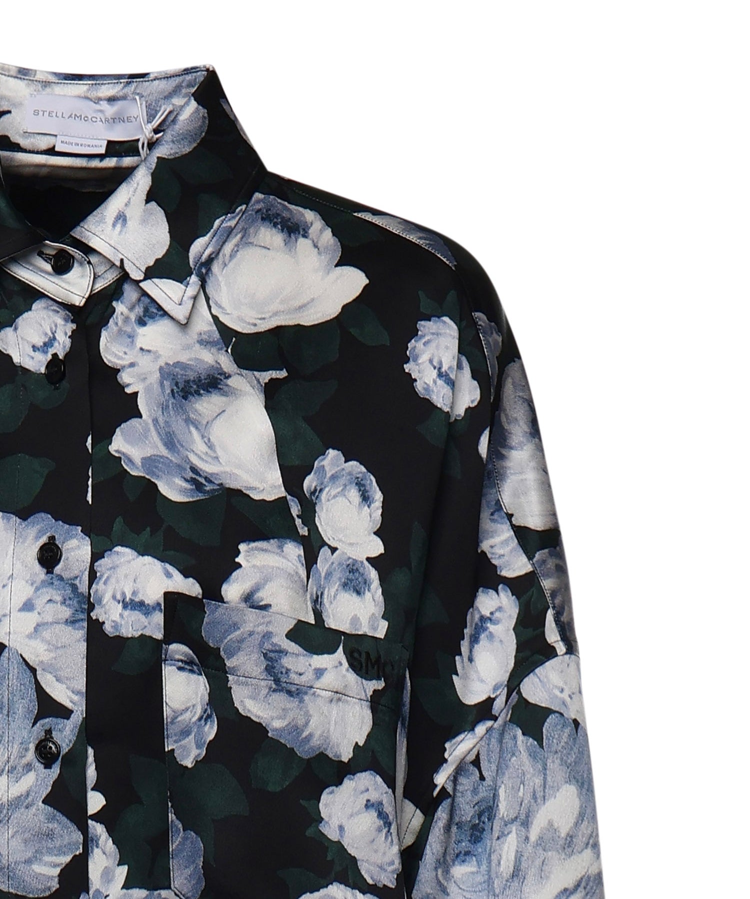 Blusa in raso con stampa floreale 620192 3HS3358485 STELLA McCARTNEY 