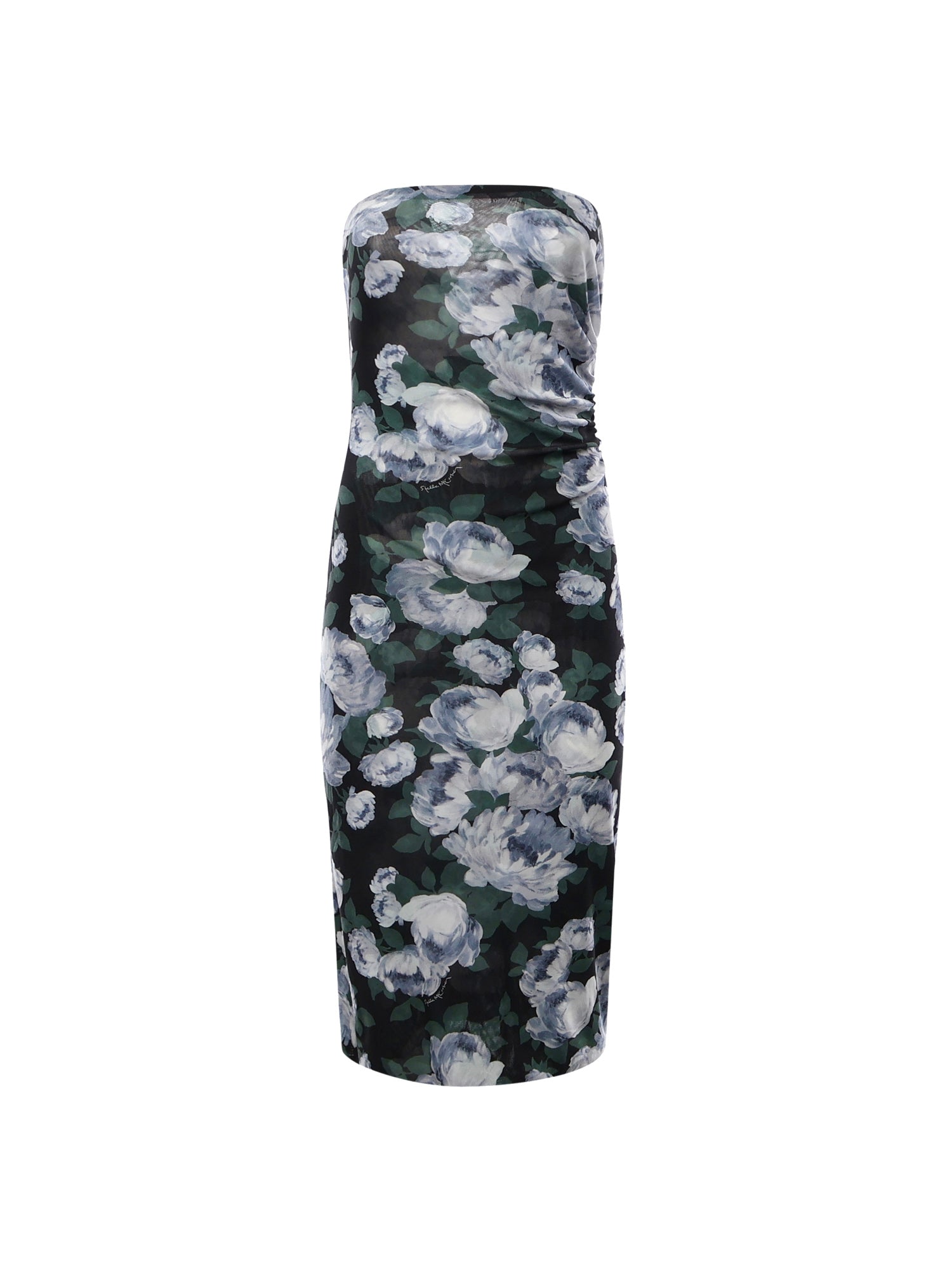 Abito in mesh floreale con arricciature 6J0436 3SQA268485 STELLA McCARTNEY 