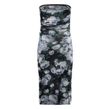 Abito in mesh floreale con arricciature 6J0436 3SQA268485 STELLA McCARTNEY 