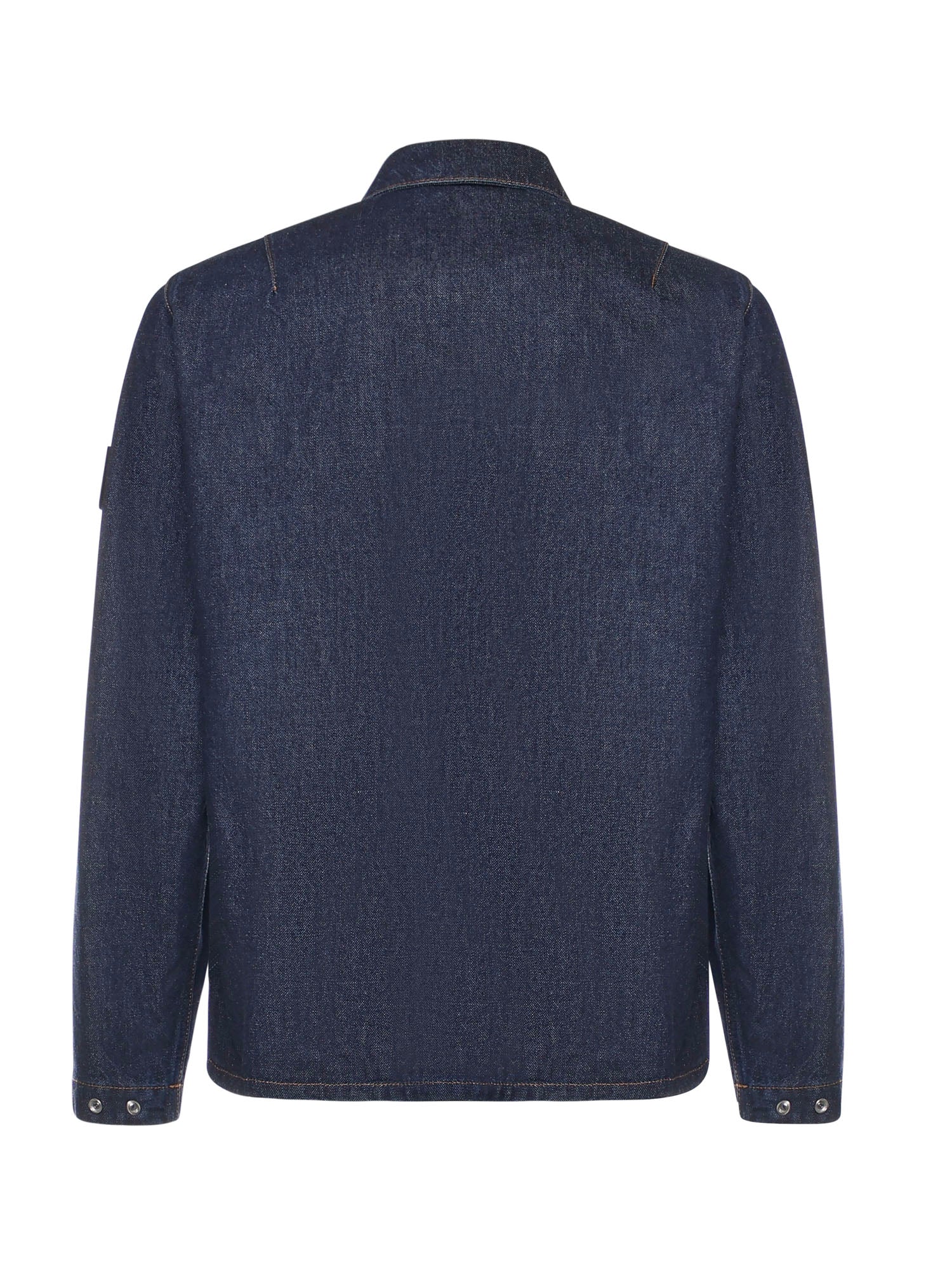 Overshirt in denim con logo L1S141200002 S00J7VJ201 STONE ISLAND 