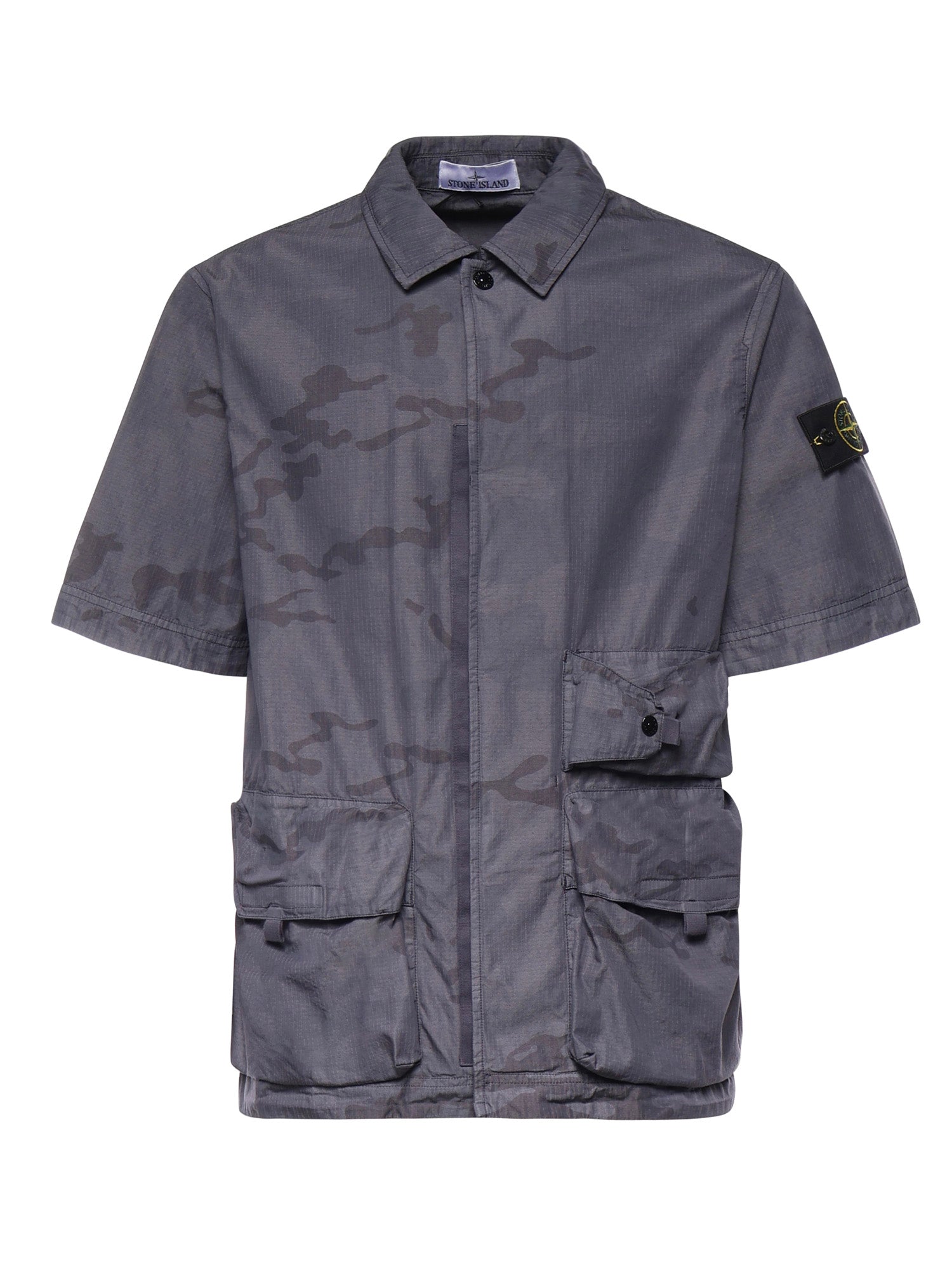 Camicia camouflage con logo L1S151100024 S00E9V002D STONE ISLAND 