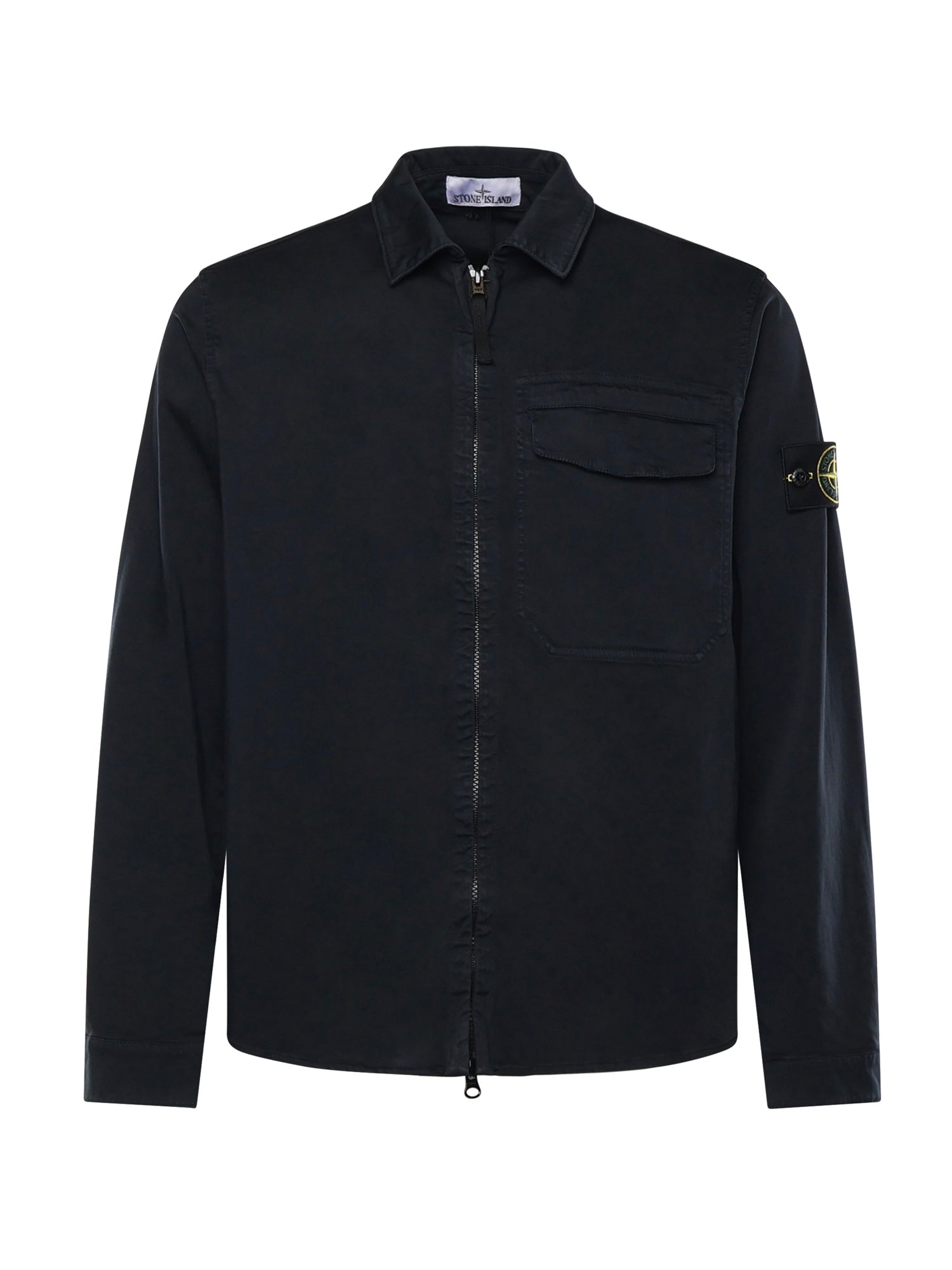 Overshirt in raso di cotone con logo L1S151200015 S0012V0020 STONE ISLAND 