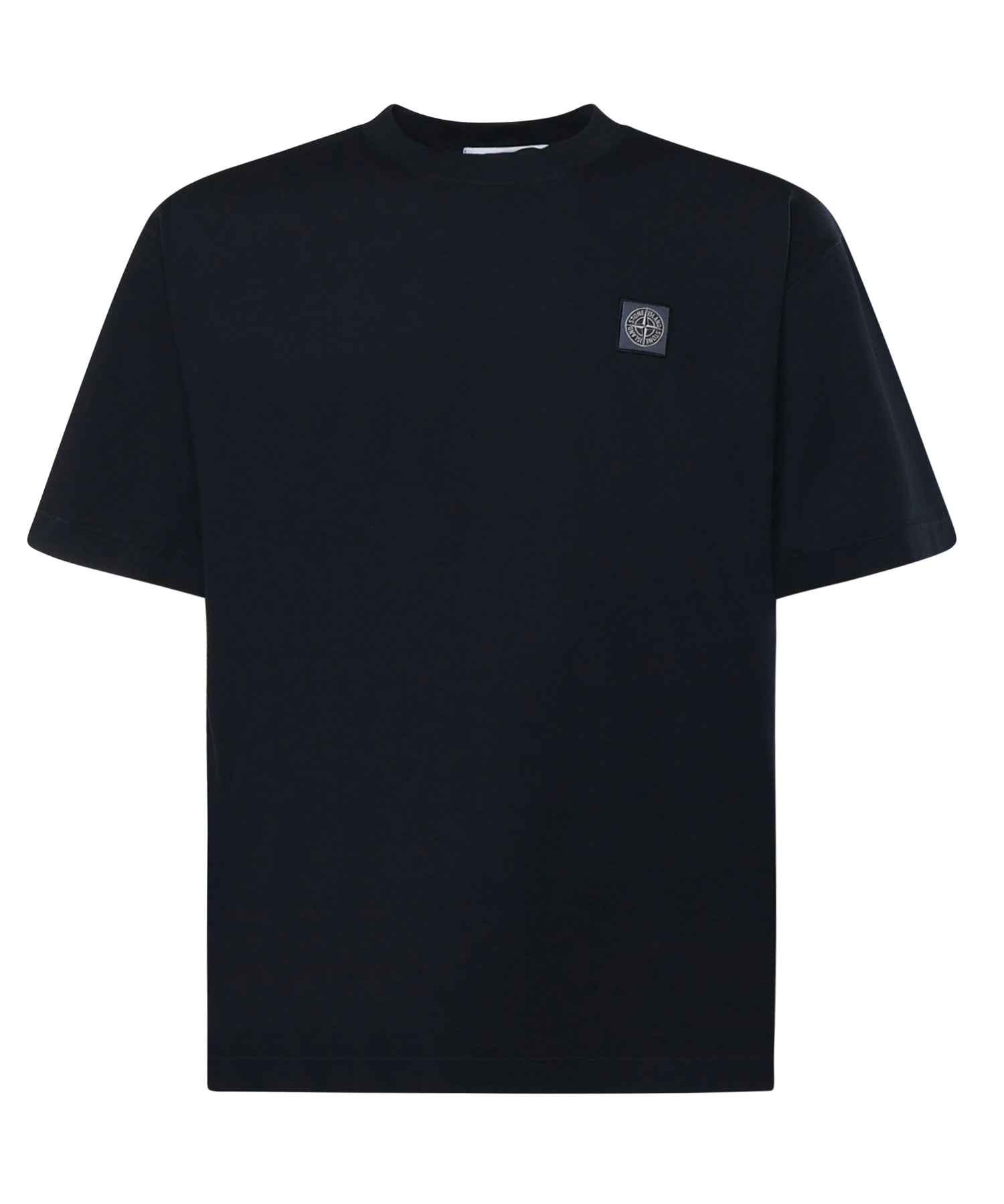 T-shirt con patch Compass in jersey di cotone L1S152100027 S0013V0020 STONE ISLAND 