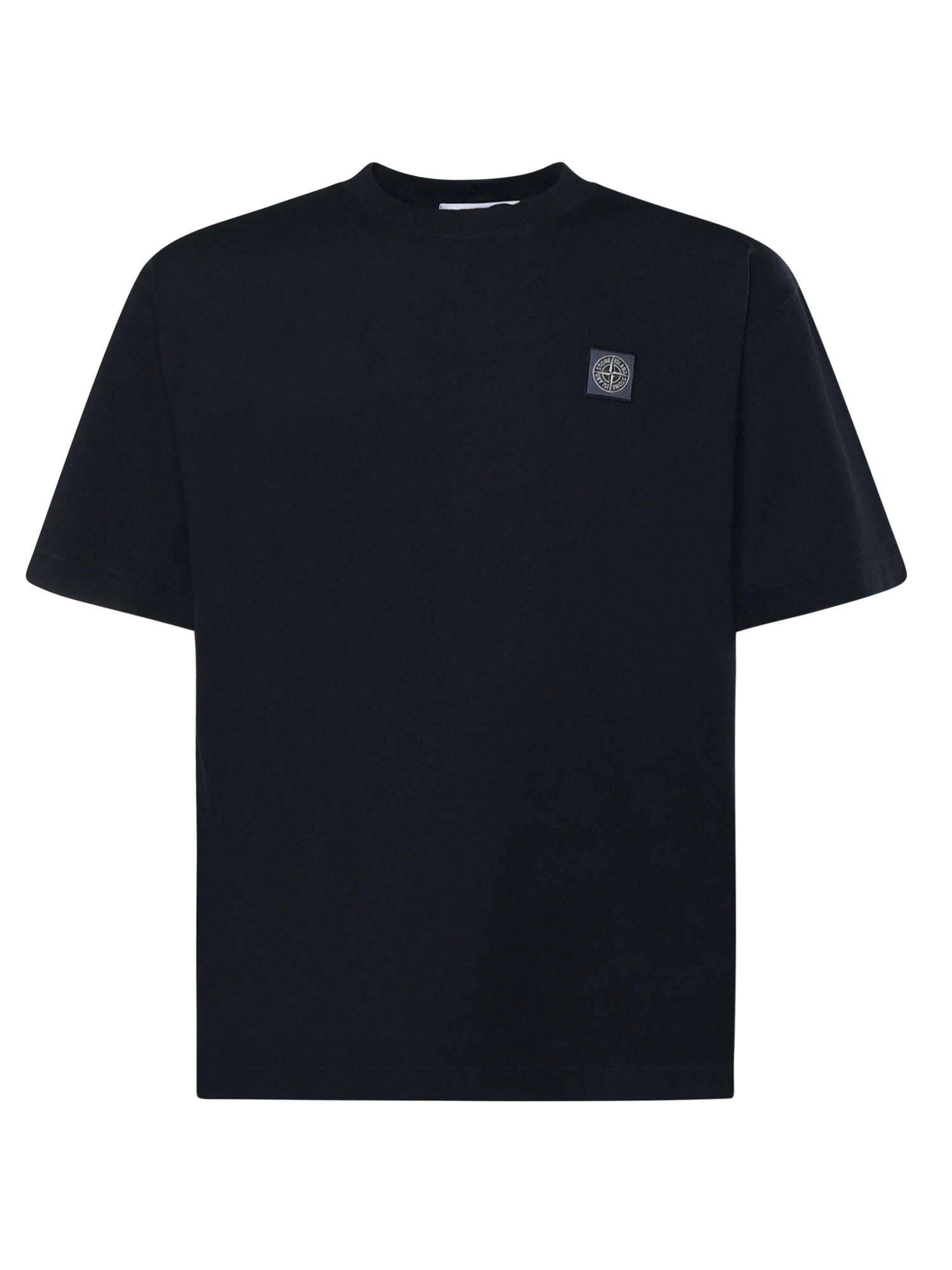 T-shirt con patch Compass in jersey di cotone L1S152100027 S0013V0020 STONE ISLAND 