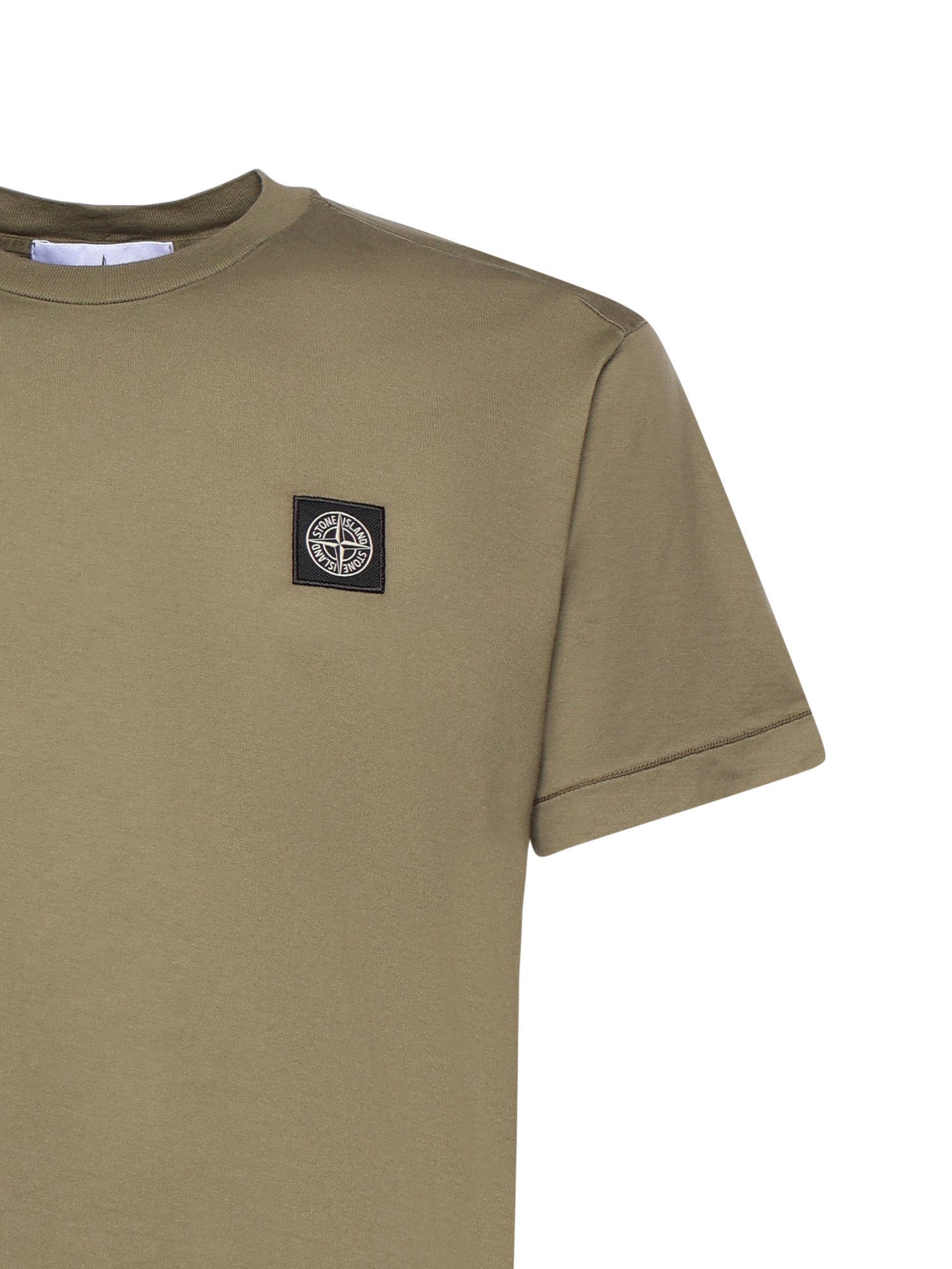 T-shirt con patch Compass in jersey di cotone L1S152100027 S0013V005G STONE ISLAND 
