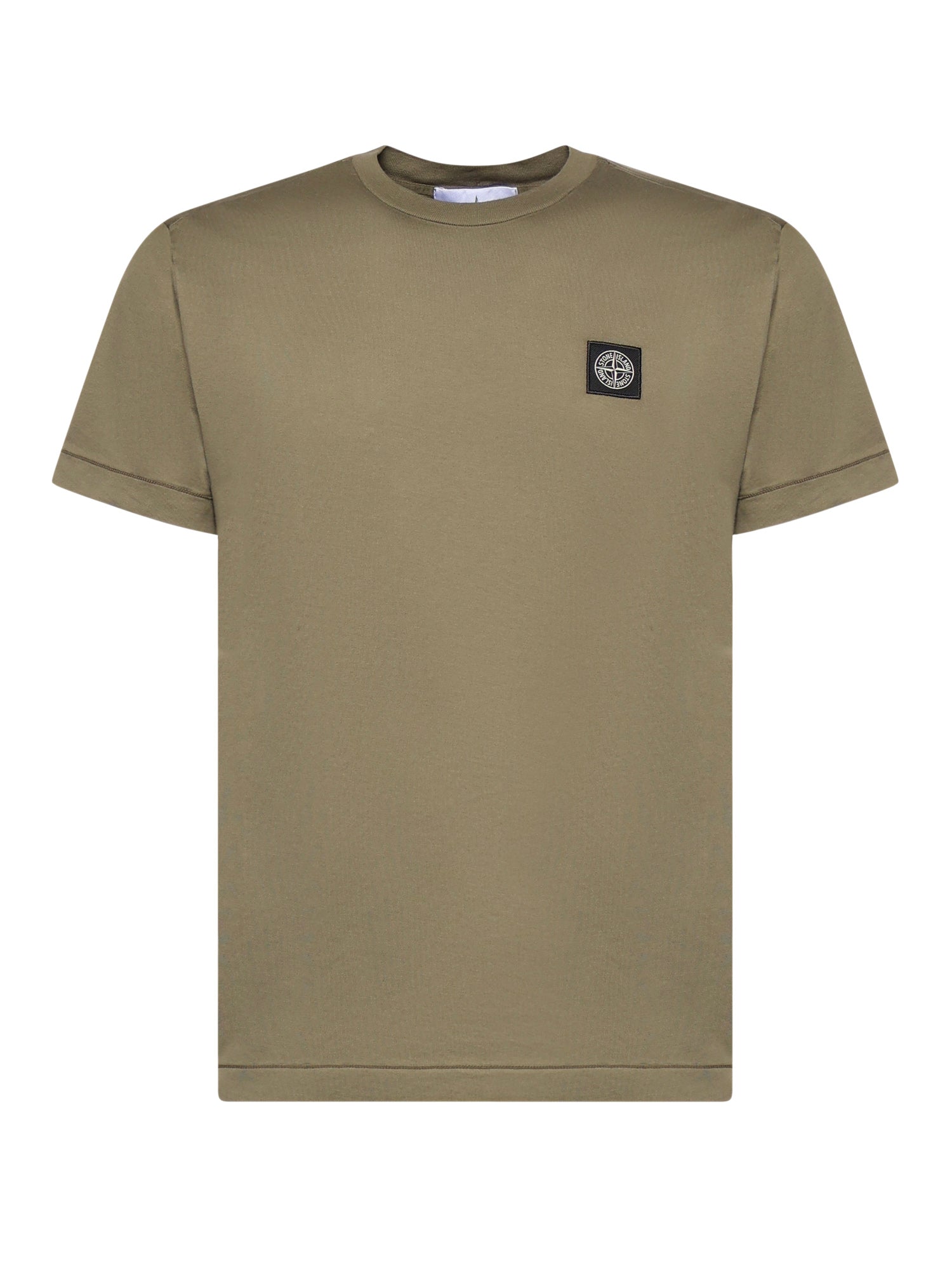 T-shirt con patch Compass in jersey di cotone L1S152100027 S0013V005G STONE ISLAND 