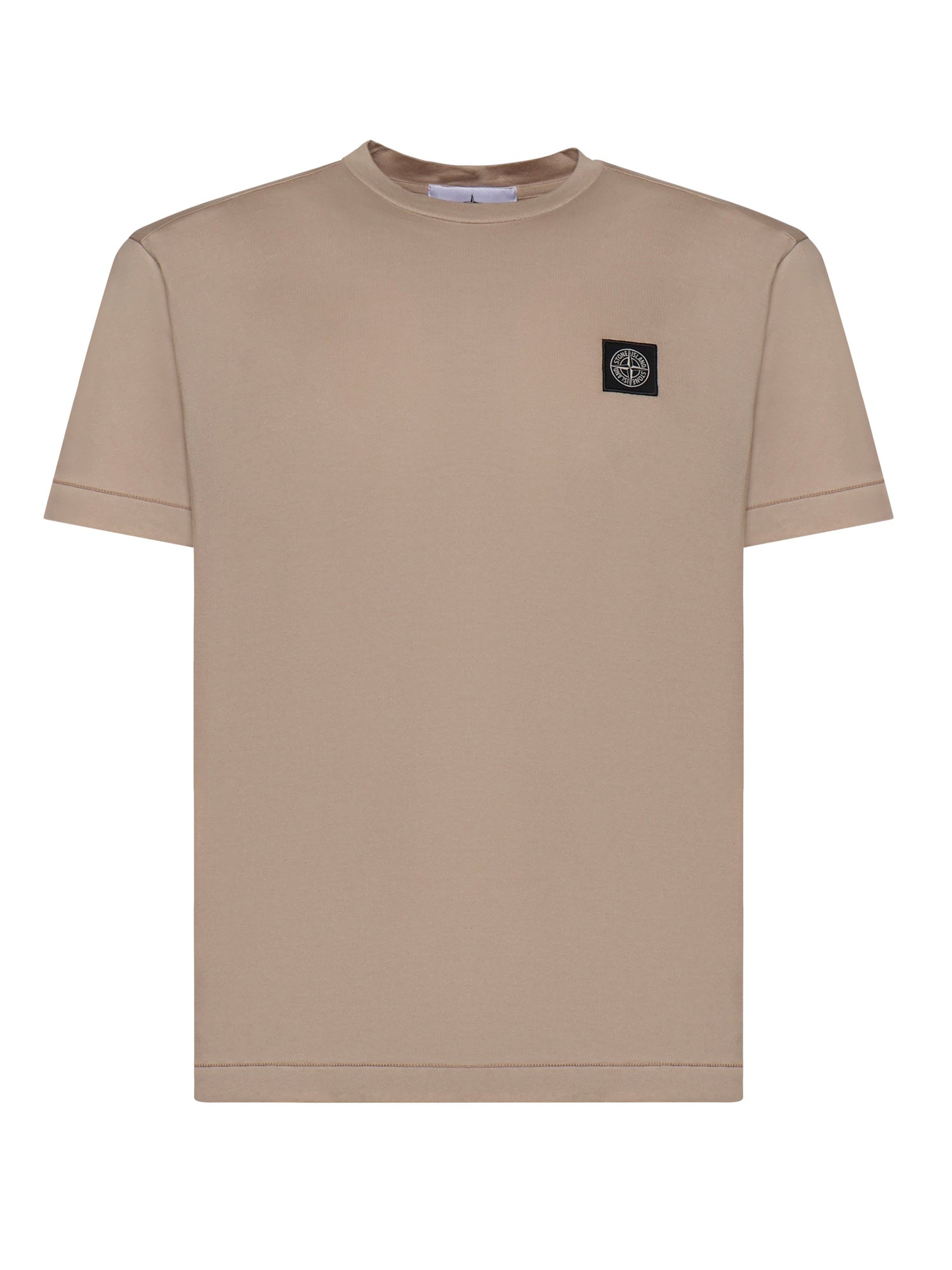 T-shirt con patch Compass in jersey di cotone L1S152100027 S0013V009A STONE ISLAND 