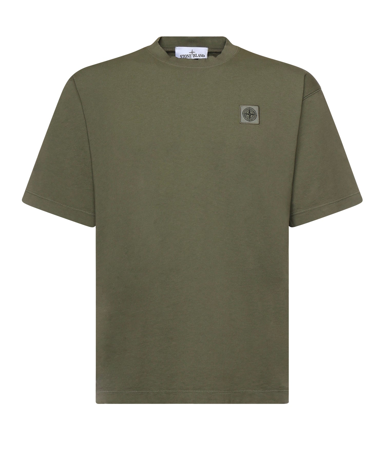T-shirt con patch Compass in jersey di cotone L1S152100030 S0115V005G STONE ISLAND 