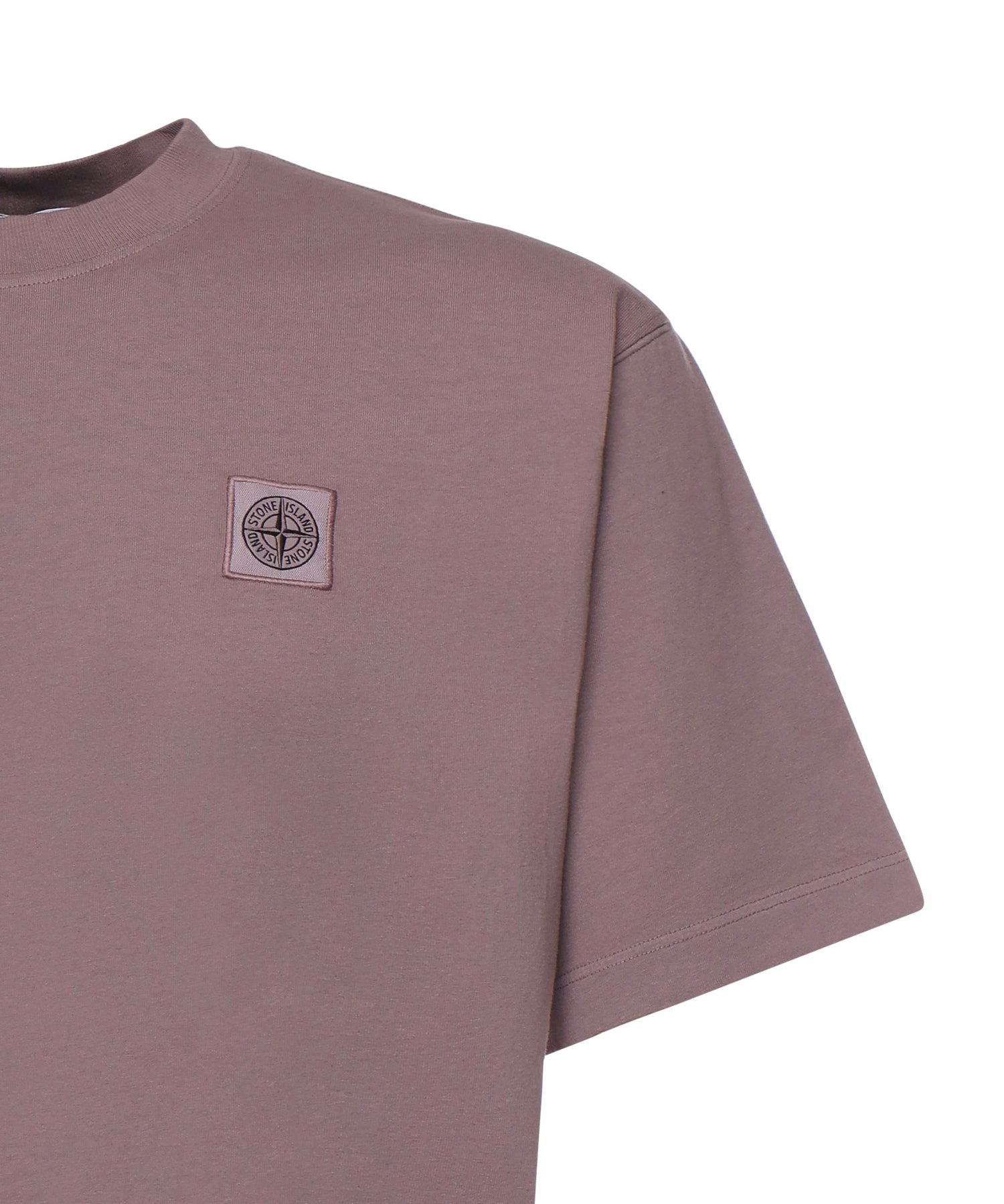 T-shirt con patch Compass in jersey di cotone L1S152100030 S0115V008F STONE ISLAND 
