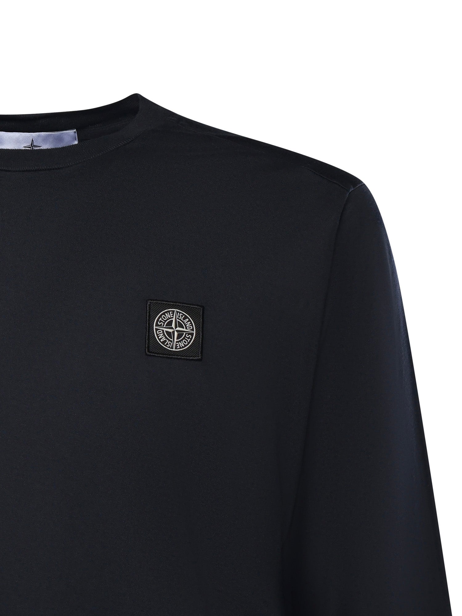 T-shirt con patch Compass in jersey di cotone<BR/> L1S152100031 S0013V0020 STONE ISLAND 