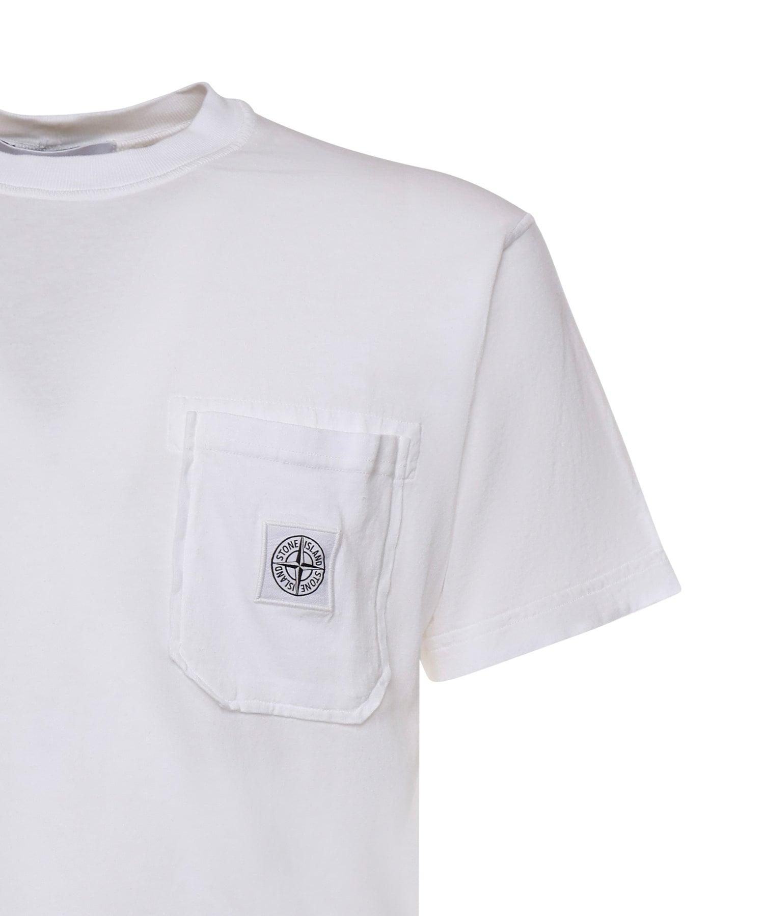 T-shirt con patch Compass L1S152100032 S0057V0001 STONE ISLAND 