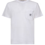 T-shirt con patch Compass L1S152100032 S0057V0001 STONE ISLAND 