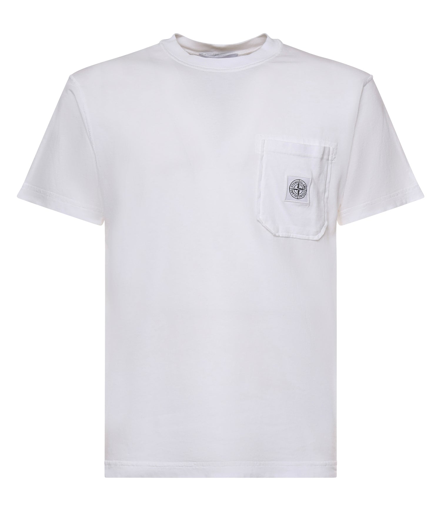 T-shirt con patch Compass L1S152100032 S0057V0001 STONE ISLAND 