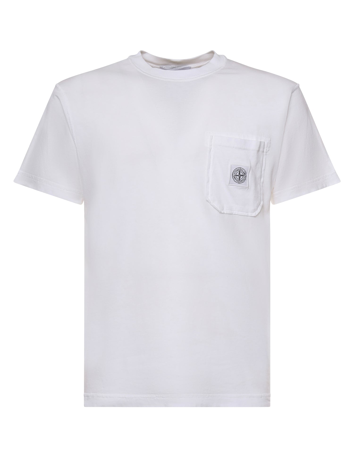 T-shirt con patch Compass L1S152100032 S0057V0001 STONE ISLAND 