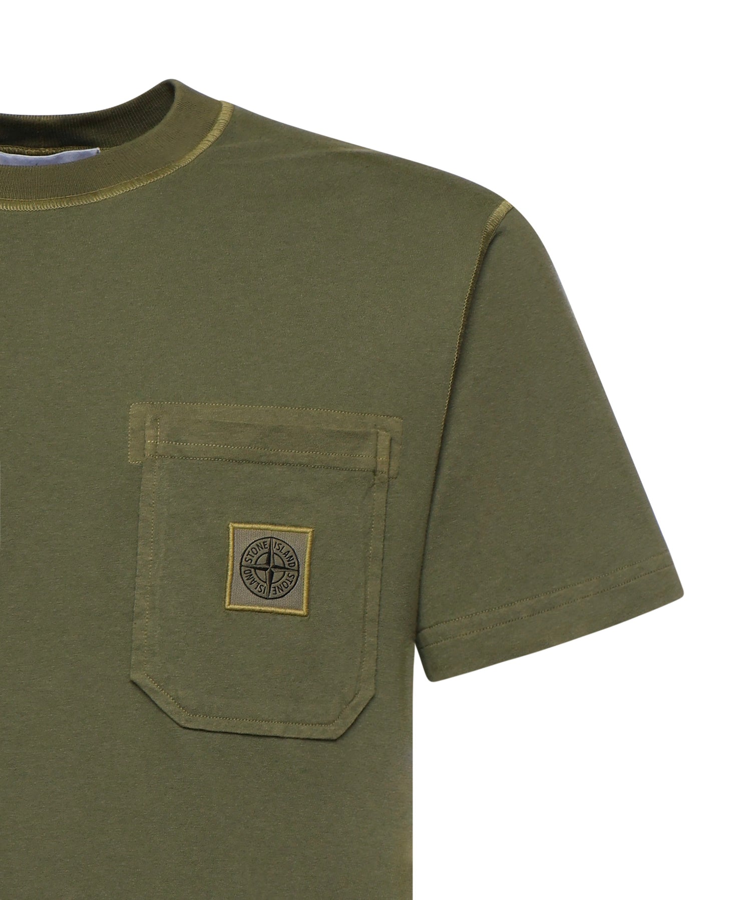 T-shirt con patch Compass L1S152100032 S0057V015G STONE ISLAND 
