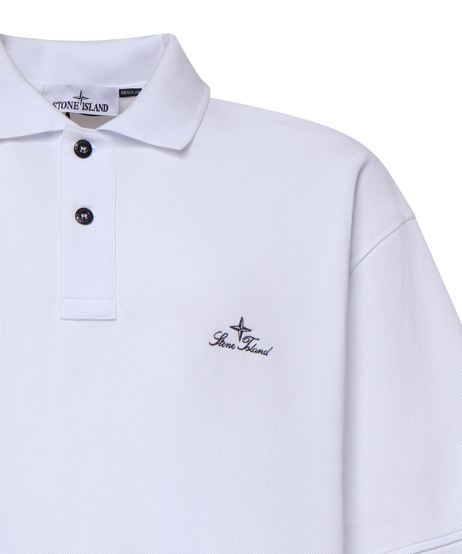 Polo con ricamo logo in piqué di cotone L1S152200001 S0039V0001 STONE ISLAND 