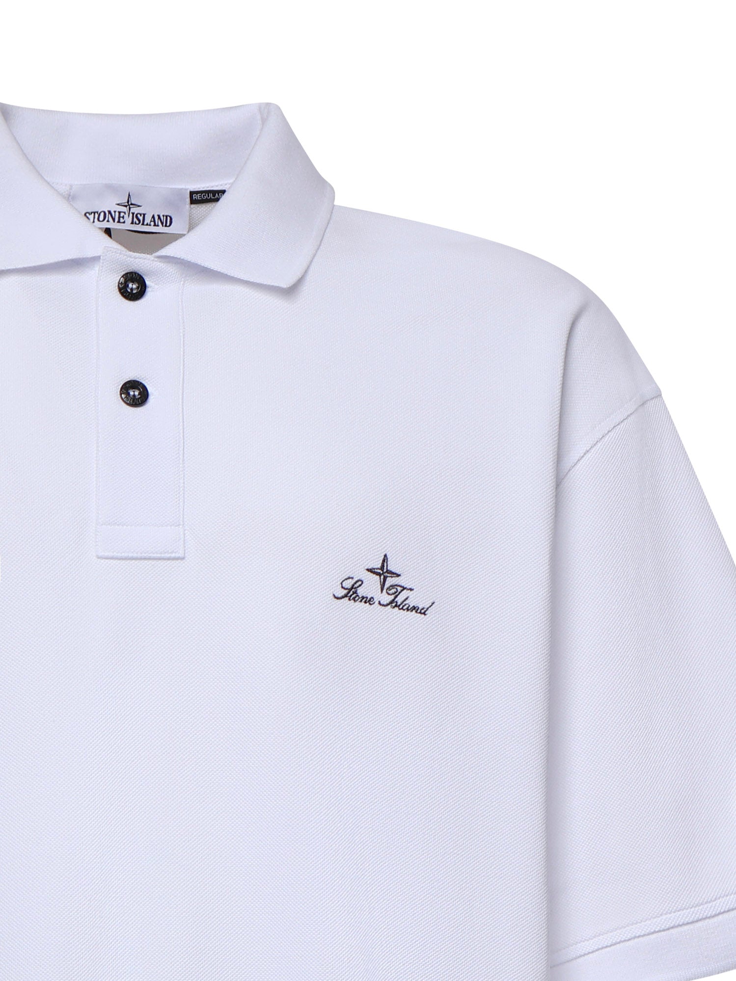 Polo con ricamo logo in piqué di cotone L1S152200001 S0039V0001 STONE ISLAND 