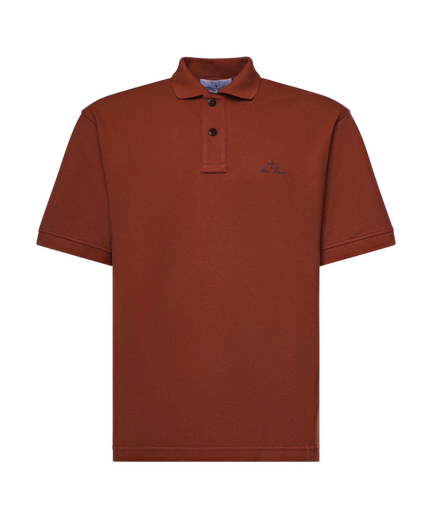 Polo con ricamo logo in piqué di cotone L1S152200001 S0039V0015 STONE ISLAND 