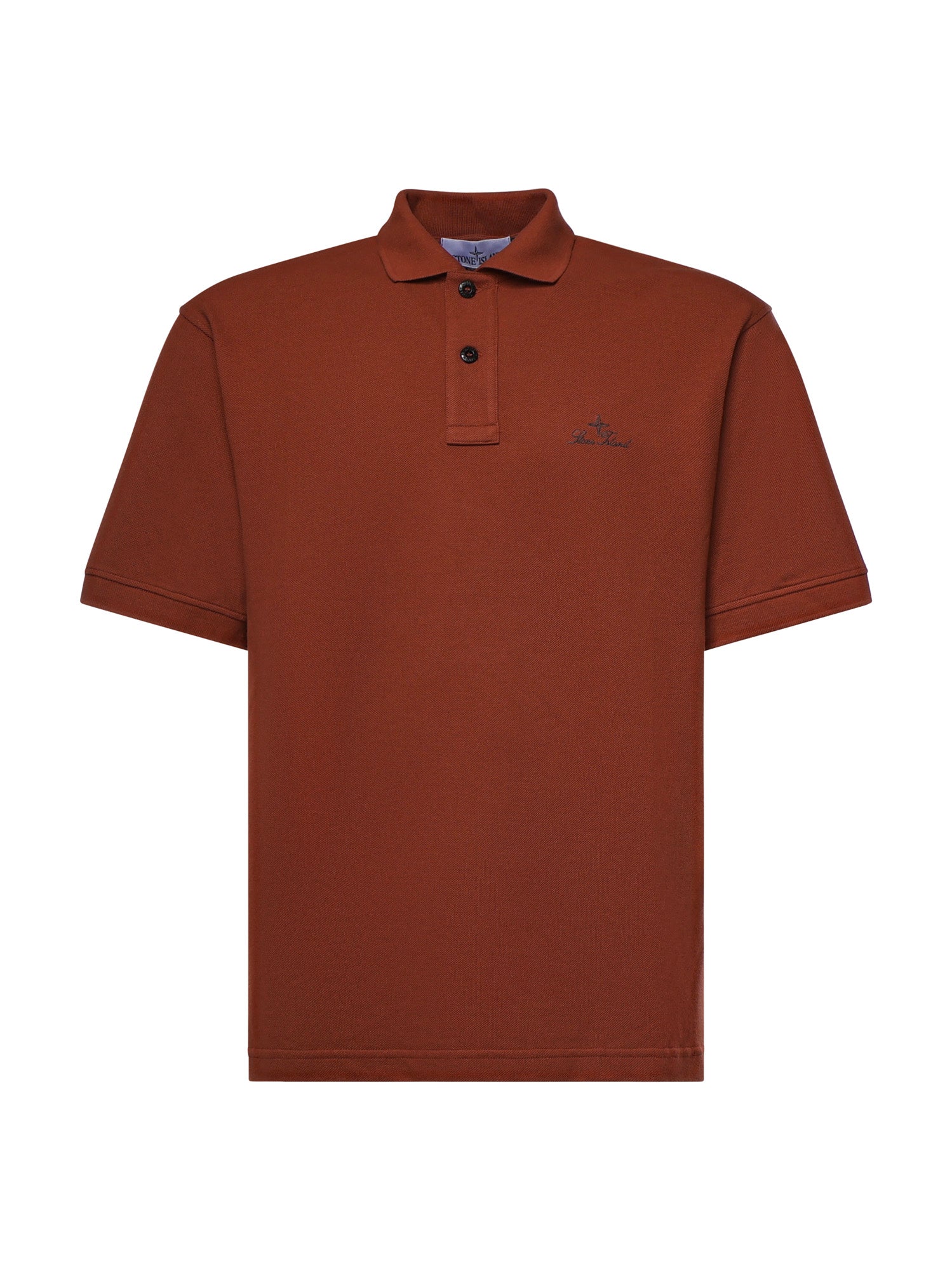 Polo con ricamo logo in piqué di cotone L1S152200001 S0039V0015 STONE ISLAND 