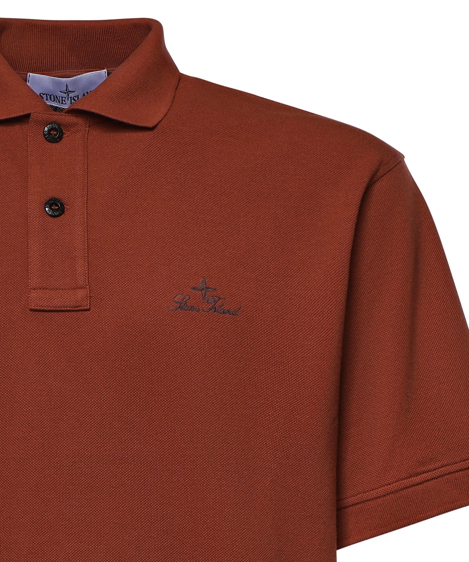Polo con ricamo logo in piqué di cotone L1S152200001 S0039V0015 STONE ISLAND 