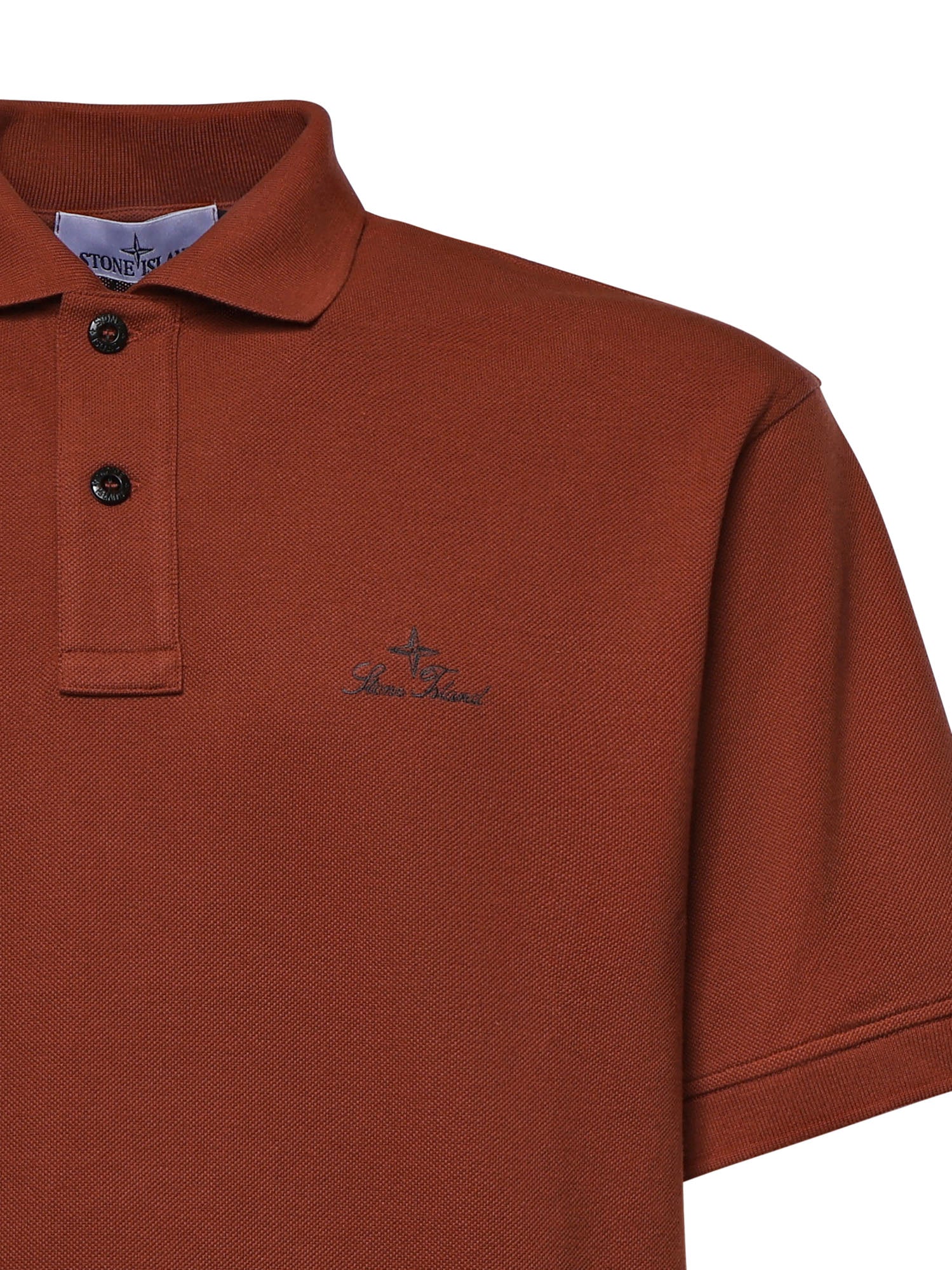 Polo con ricamo logo in piqué di cotone L1S152200001 S0039V0015 STONE ISLAND 