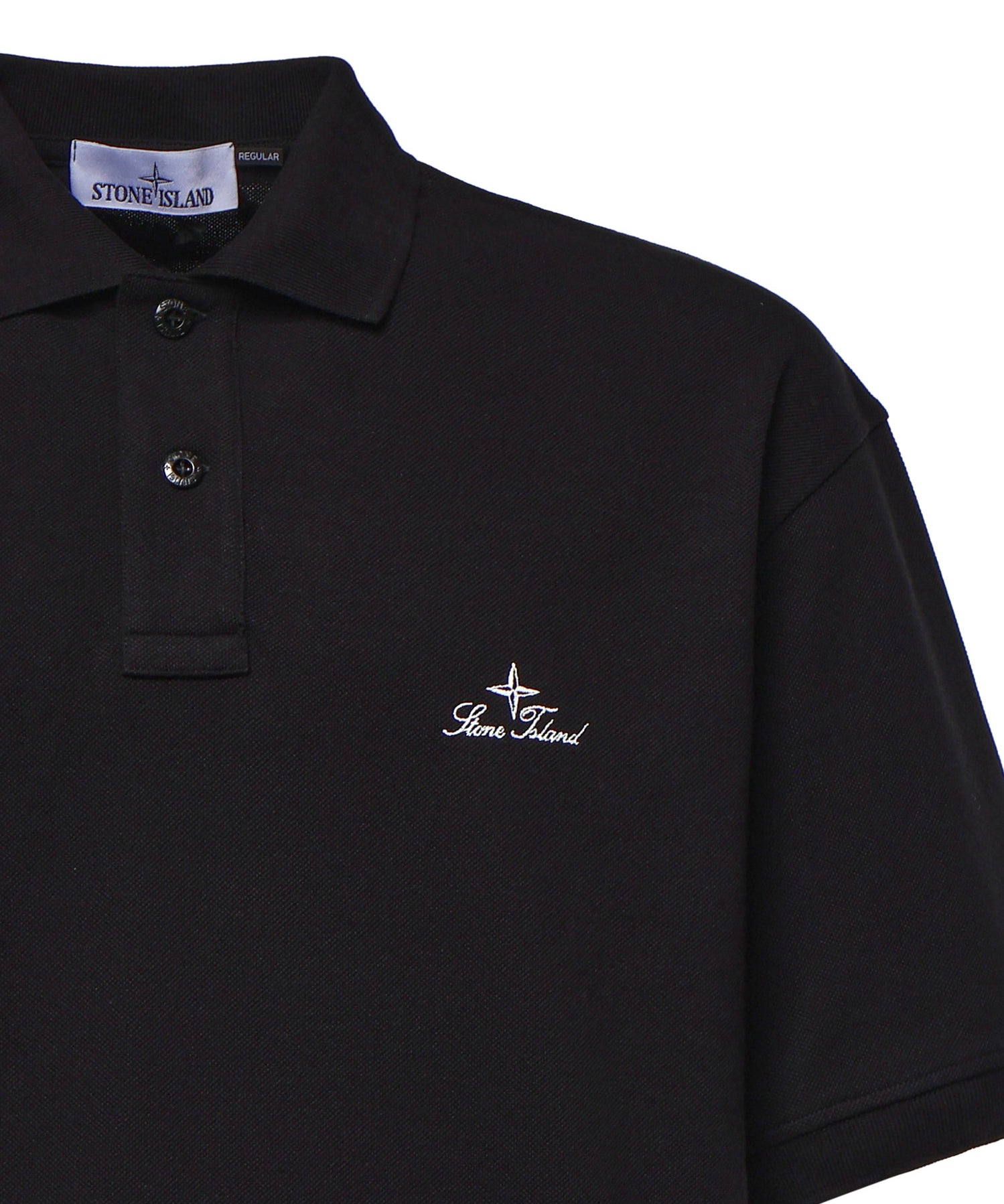 Polo con ricamo logo in piqué di cotone L1S152200001 S0039V0029 STONE ISLAND 
