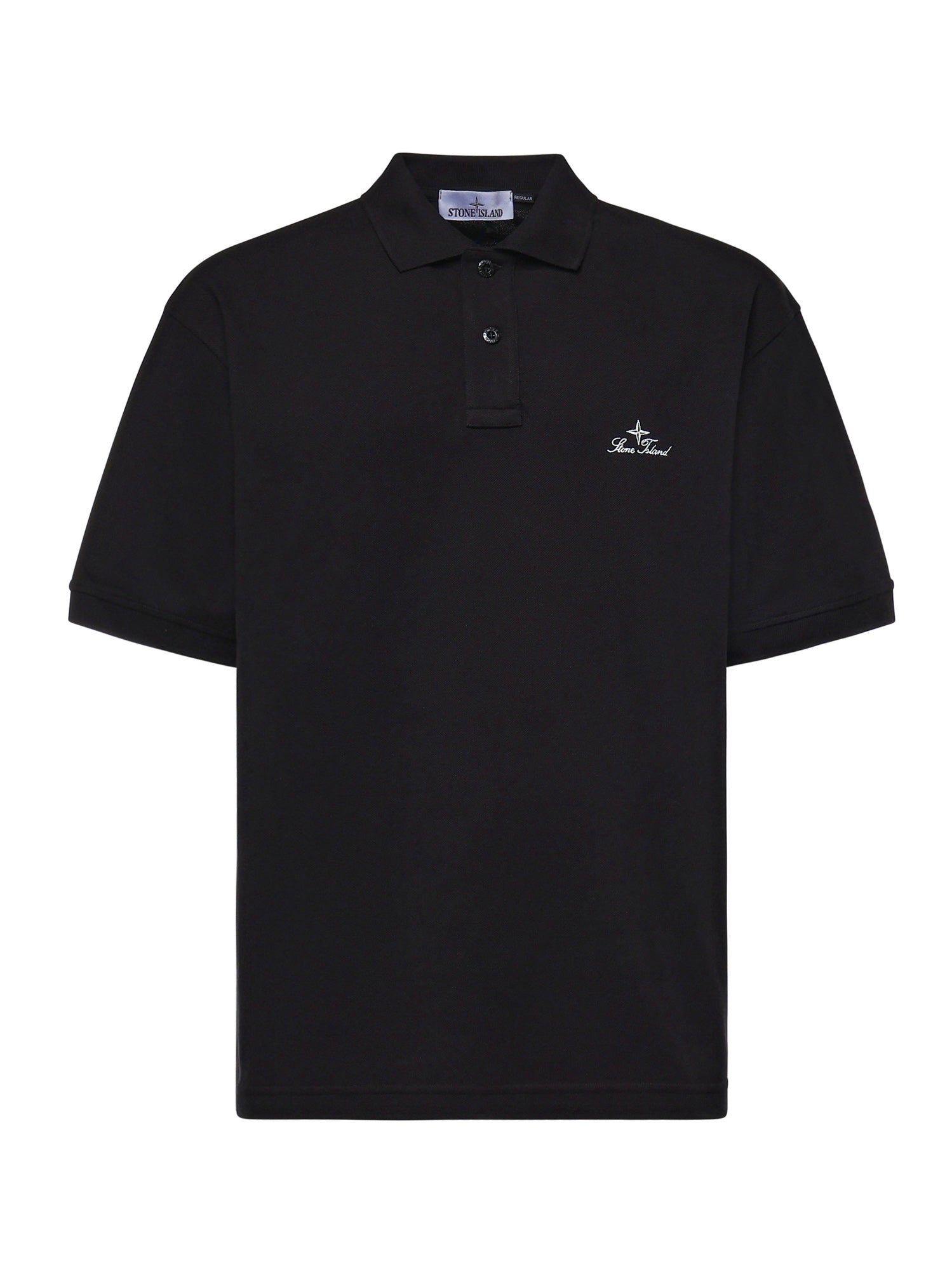 Polo con ricamo logo in piqué di cotone L1S152200001 S0039V0029 STONE ISLAND 