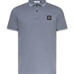 Polo in piqué di cotone con patch Compass L1S152200010 S0018V0024 STONE ISLAND 