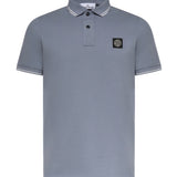 Polo in piqué di cotone con patch Compass L1S152200010 S0018V0024 STONE ISLAND 