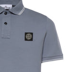 Polo in piqué di cotone con patch Compass L1S152200010 S0018V0024 STONE ISLAND 