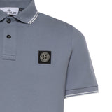 Polo in piqué di cotone con patch Compass L1S152200010 S0018V0024 STONE ISLAND 
