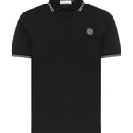Polo in piqué di cotone con patch Compass L1S152200010 S0018V0029 STONE ISLAND 