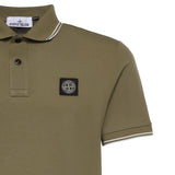 Polo in piqué di cotone con patch Compass L1S152200010 S0018V005G STONE ISLAND 
