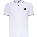 Polo in piqué di cotone con patch Compass L1S152200010 S0018V1001 STONE ISLAND 