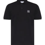 Polo in piqué di cotone con patch Compass L1S152200011 S0039V0029 STONE ISLAND 