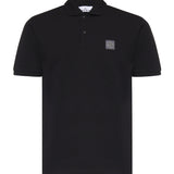 Polo in piqué di cotone con patch Compass L1S152200011 S0039V0029 STONE ISLAND 