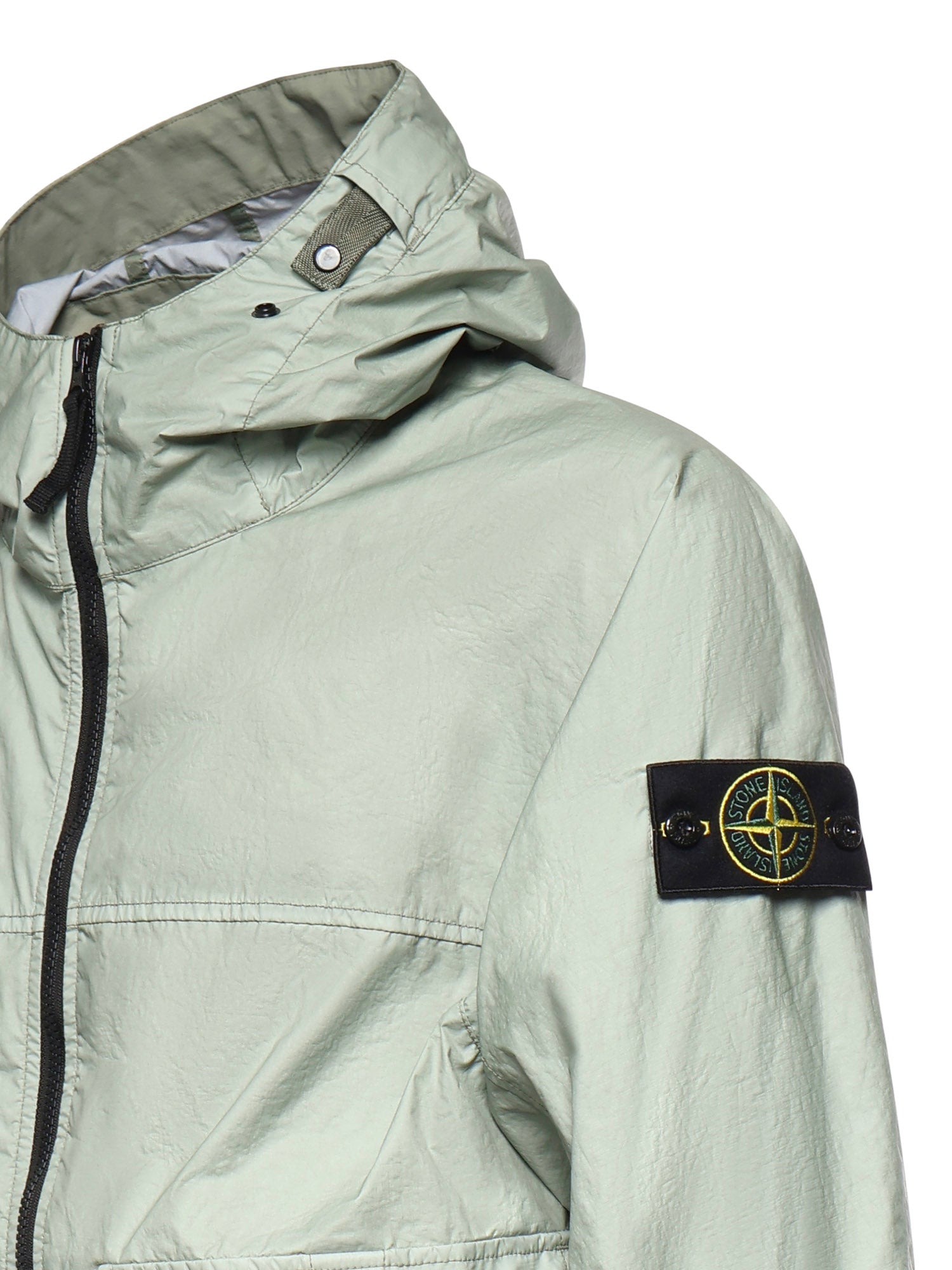 Giacca con cappuccio in nylon con logo L1S154100004 S0A21V0055 STONE ISLAND 