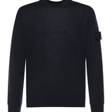 Maglione girocollo in lana con logo L1S155100074 S00FCV0020 STONE ISLAND 